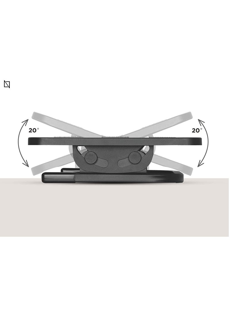 Navodesk Premium Ergonomic Footrest with Tilt Function & Non-Skid Surface (Black)