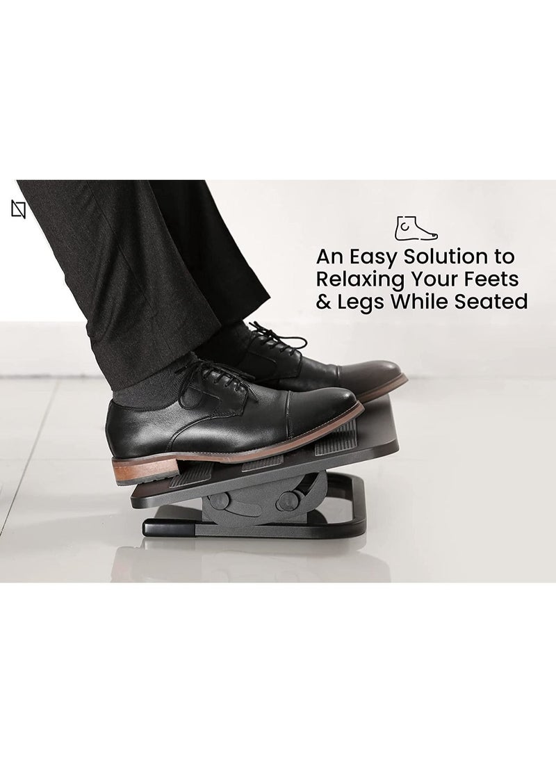 NAVODESK Navodesk Premium Ergonomic Footrest with Tilt Function & Non-Skid Surface (Black)  - Image 5