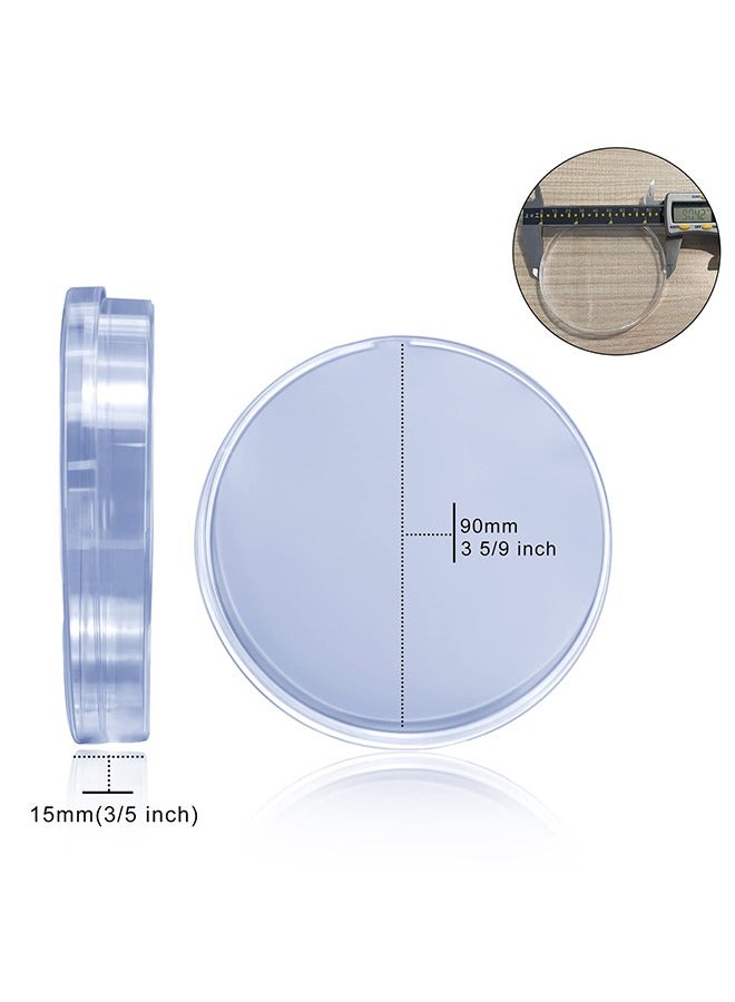 HY 20 Pack Plastic Petri Dishes with Lids,90 x 15mm Sterile Plastic Petri Dishes,Bioresearch Sterile Petri Dishes for Medical,Biological,School Science Projects - Image 2