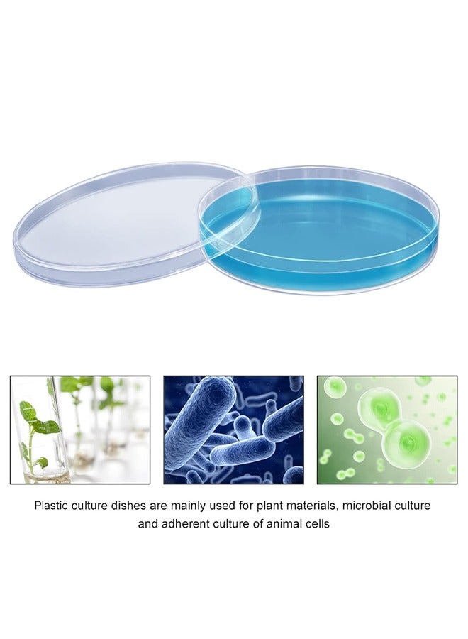 HY 20 Pack Plastic Petri Dishes with Lids,90 x 15mm Sterile Plastic Petri Dishes,Bioresearch Sterile Petri Dishes for Medical,Biological,School Science Projects - Image 3