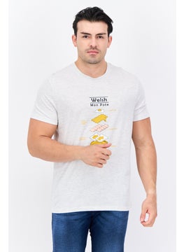 Jules Men Crew Neck Short Sleeves Graphic Print T-Shirt, Grey  - Image 1