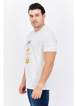 Jules Men Crew Neck Short Sleeves Graphic Print T-Shirt, Grey  - Image 2
