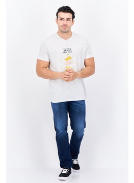 Jules Men Crew Neck Short Sleeves Graphic Print T-Shirt, Grey  - Image 4