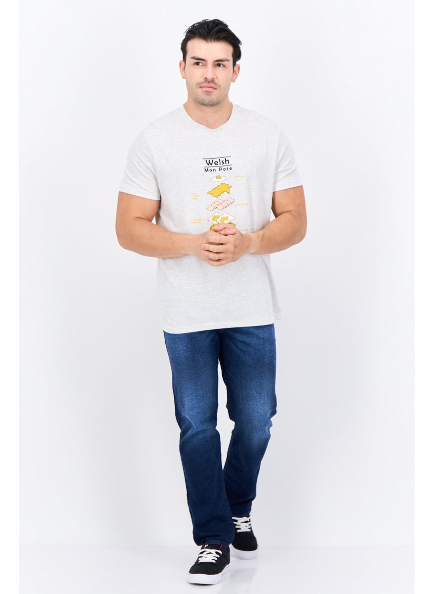Jules Men Crew Neck Short Sleeves Graphic Print T-Shirt, Grey  - Image 4