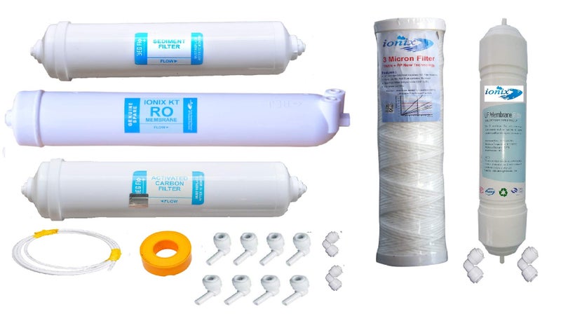 IONIX Compatible Ro Service kit/Ro Filter Set Compatible with Pride, Super, with uf Membrane & Welded RO Membrane - Image 1