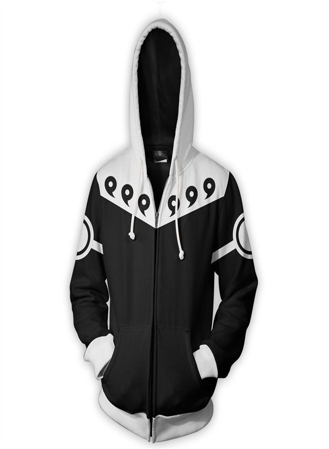 Loquat Black Circle Fire Shadow 3D Printing Hoodie 