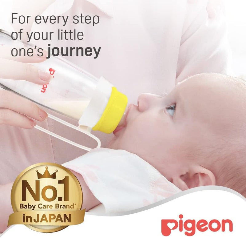 Pigeon Slim Neck Glass Bottle with Handle - 240ml - Image 2
