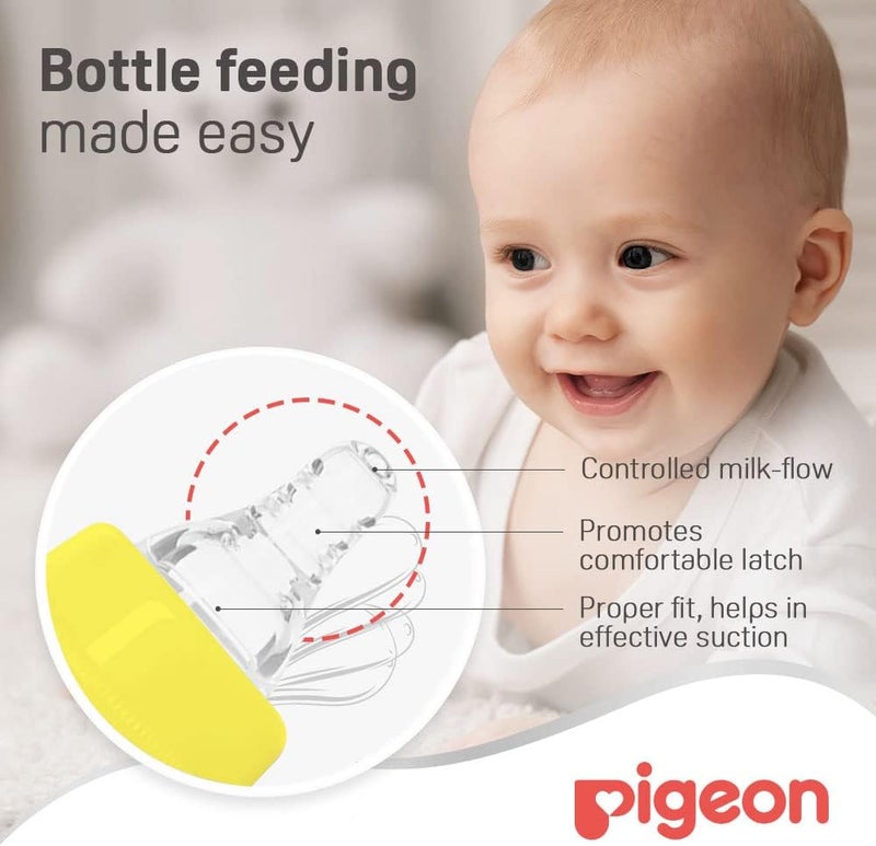 Pigeon Slim Neck Glass Bottle with Handle - 240ml - Image 3