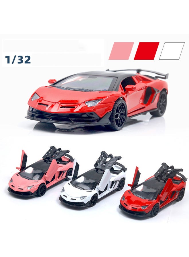 Boxed 1:32 Sports Car Alloy Car Model Children's Toy Blind Box Stall Ring Boy Huili Car Wholesale-Color:1:32 Pink Black Top ]  - Image 3