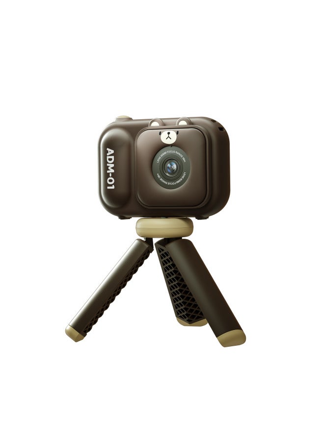 S11 Children's Camera HD Mini Digital Camera Can Take Photos Video Small SLR Gift Toy-Color:S11 HD Brown (with Stand)  - Image 1