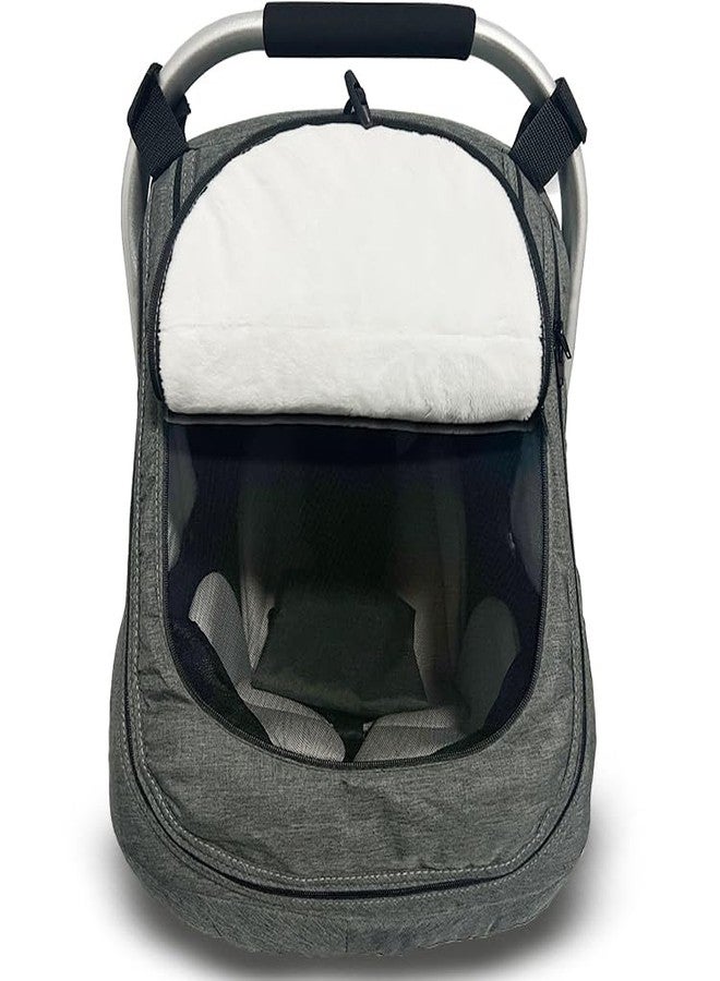 Yazely Car Seat Covers for Babies, Winter Fleece Covers Baby Car Seat Cover for Newborn Boy Girl,Universal Canopies Covers for Infants Carseat Cover Waterproof Protection Baby Covers Warm and Cozy - Image 1