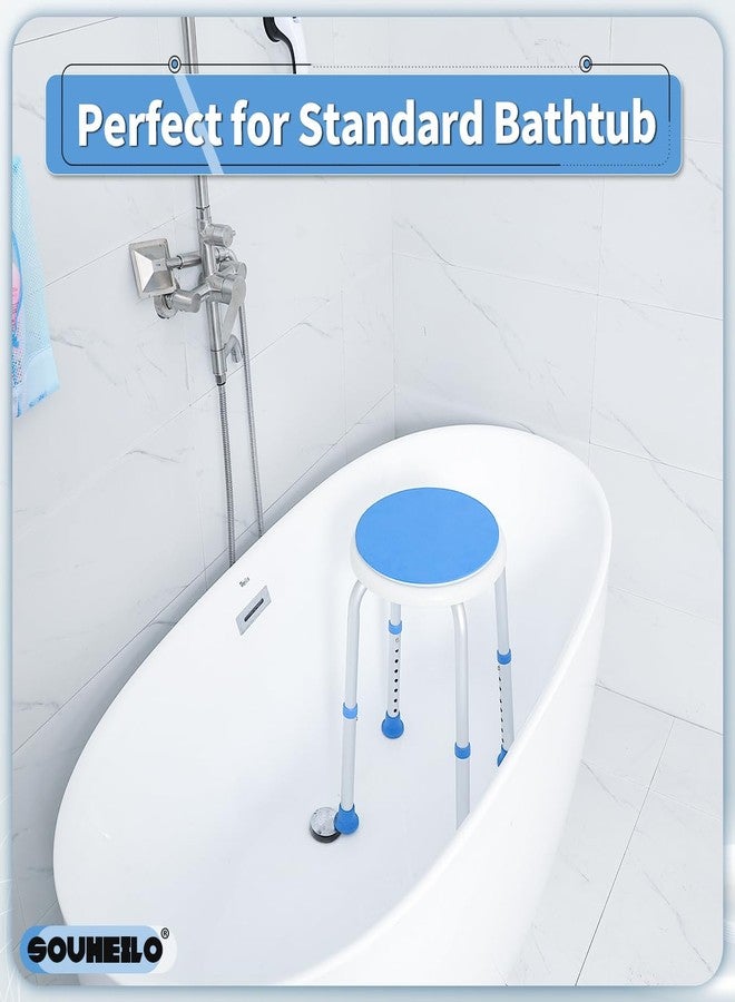 Souheilo FSA HSA Swivel Shower Stool for Inside Shower, Shower Chair for Inside Tub, Shower Seat, Bath Chair for Elderly/Pregnant SOUHEILO, Blue - Image 4