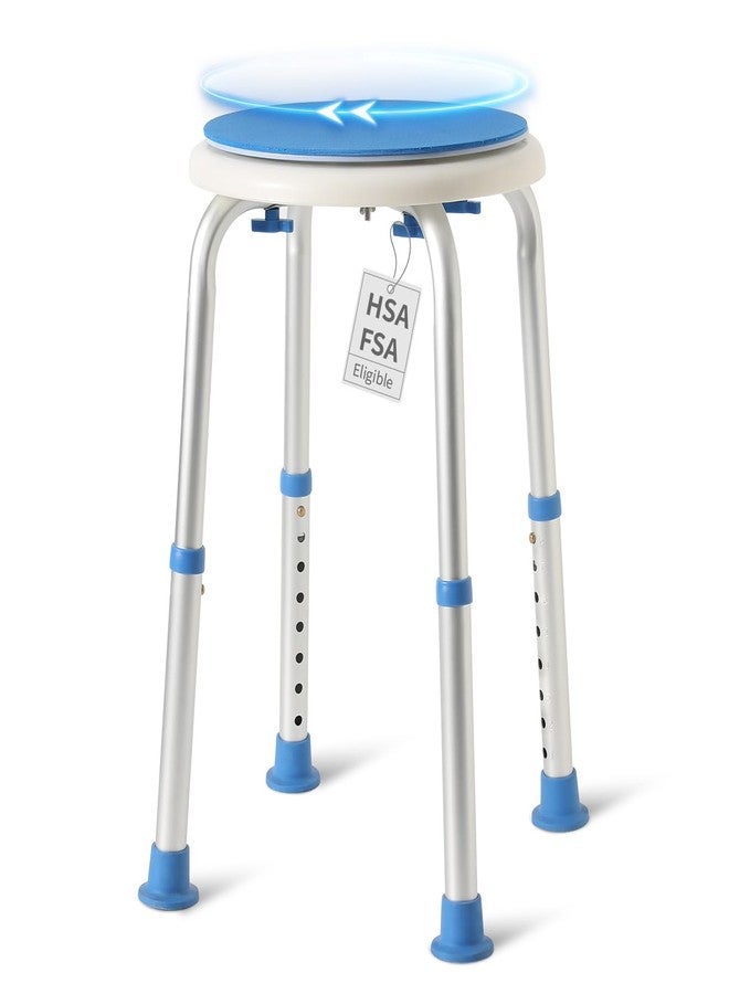 Souheilo FSA HSA Swivel Shower Stool for Inside Shower, Shower Chair for Inside Tub, Shower Seat, Bath Chair for Elderly/Pregnant SOUHEILO, Blue - Image 1