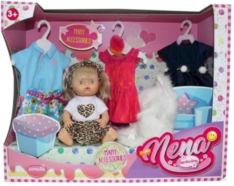 كيوت ديميان دمية نينا 36 سم مع 3 فساتين إضافية