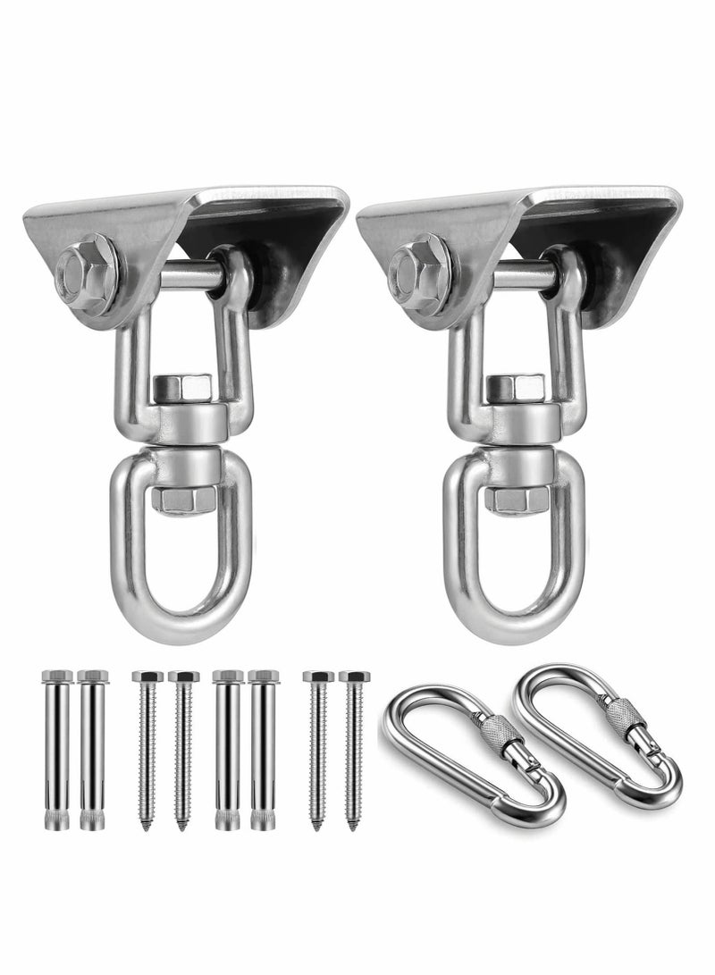 Y&D Hammock Hanging Kit Heavy Duty Stainless Steel 360°Rotate Bag Hanger 1200 lb Capacity Antirust Suspension Hooks  - Image 1