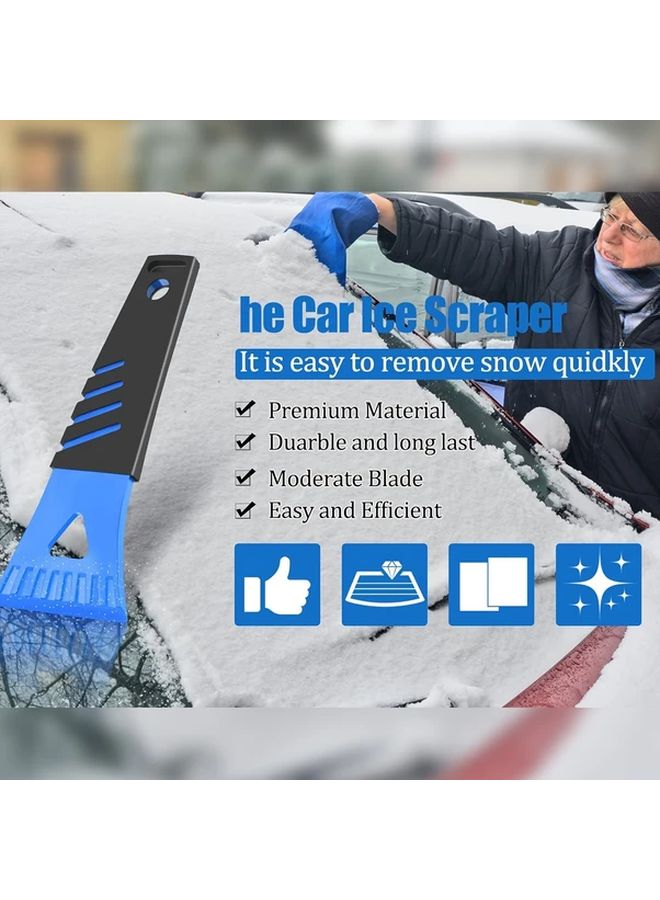 Multicolor 4 Pcs Durable Plastic Car Ice Scraper For Windshield Frost Removal Defroster Tool - Image 5