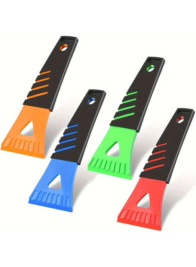 Multicolor 4 Pcs Durable Plastic Car Ice Scraper For Windshield Frost Removal Defroster Tool - Image 2