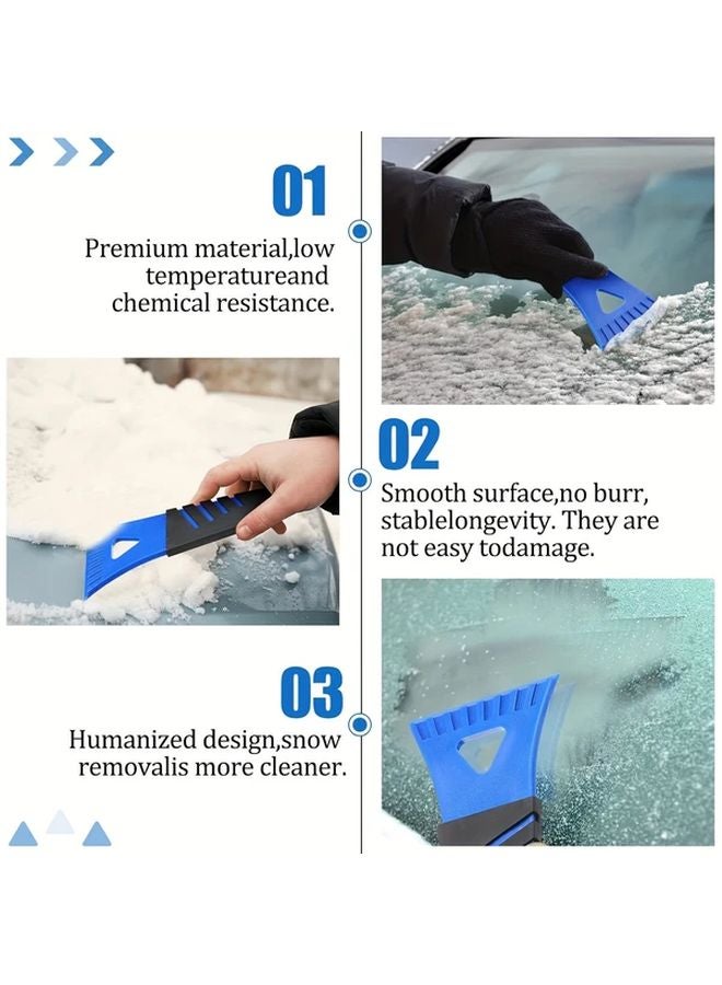 Multicolor 4 Pcs Durable Plastic Car Ice Scraper For Windshield Frost Removal Defroster Tool - Image 4