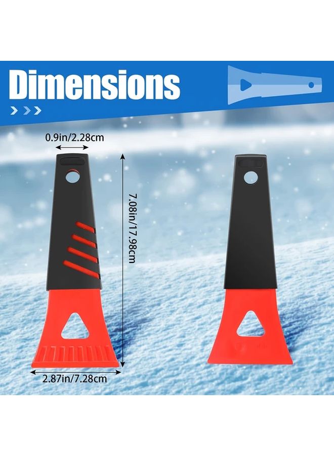 Multicolor 4 Pcs Durable Plastic Car Ice Scraper For Windshield Frost Removal Defroster Tool - Image 3