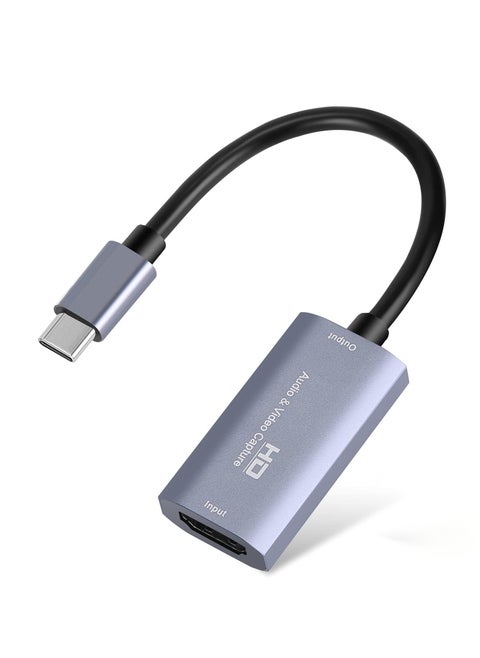 4K HDMI to USB-C Video Capture Card - USB 3.0 Streaming Adapter, 1080P 60FPS, Compatible with OBS, Zoom for Gaming, Live Streaming on Windows and Mac OS