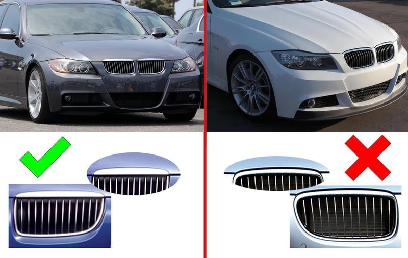 iJDMTOY Exact Fit ///M-Colored Grille Insert Trims Compatible With 2006-2008 BMW E90/E91 Pre-LCI 3 Series w/12-Beam Grill ONLY Heavy load resistant - Image 2