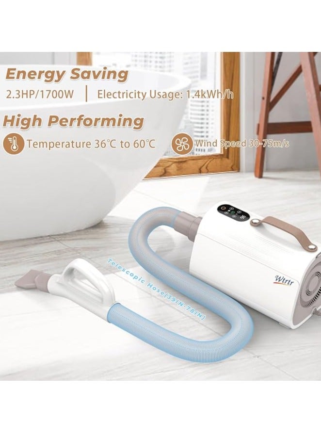 Wtrtr Pet Blower Blowing Machine for Dog Cat Grooming Fur Blaster High Velocity Powerful (BLX01A) 1 year Warranty