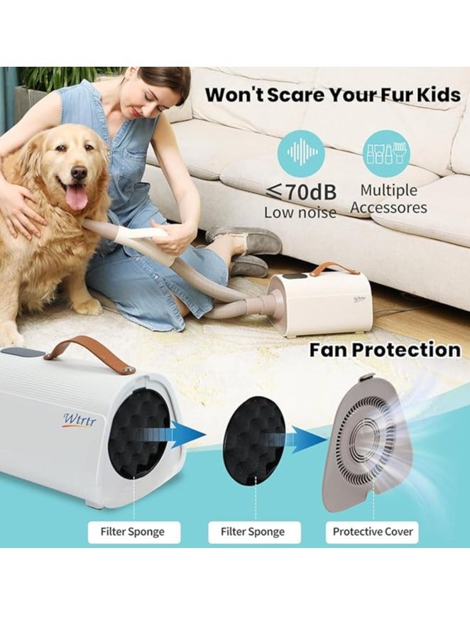 Wtrtr Pet Blower Blowing Machine for Dog Cat Grooming Fur Blaster High Velocity Powerful (BLX01A) 1 year Warranty