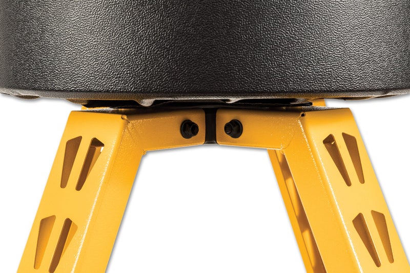 DEWALT كرسي معدني ثقيل من DEWALT للمرآب وورشة العمل، مقعد دوار 360 درجة، صينية تخزين، مقعد مبطن مقاوم للتمزق، إطار فولاذي، طلاء مسحوق صناعي - Image 5