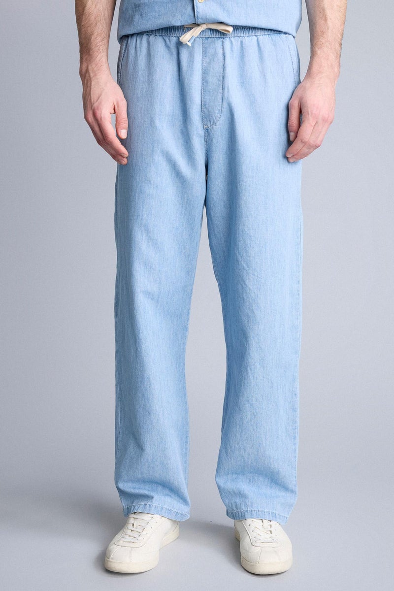 DeFacto Blue Man Soft Textured Baggy Fit Jeans Casual - Image 4