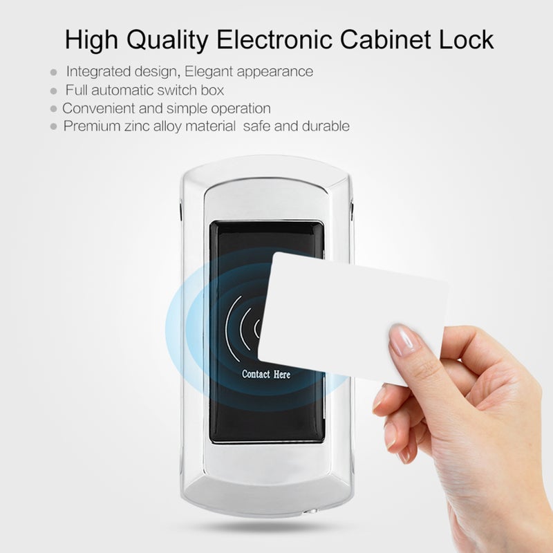 Zinc Alloy Smart Electronic Cabinet Lock with Access Card for Sauna/Swimming/Hotel Locker - Image 4
