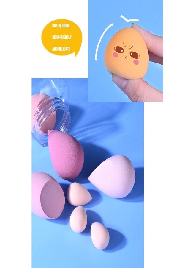 MEPOINT 7 Pcs Multi-color Makeup Sponge Set with Sponge Holder Foundation Blending Beauty Blender, Flawless for Liquid Creams and Powders - Image 2