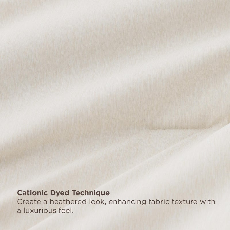 Bedsure King Size Comforter Set Beige - Bed in a Bag King Bedding 7 Pieces, Cationic Dyed Bed Set Gift for Family, Beige Soft Bedding for All Seasons Comforter with Sheets, Pillowcases & Shams - Image 3