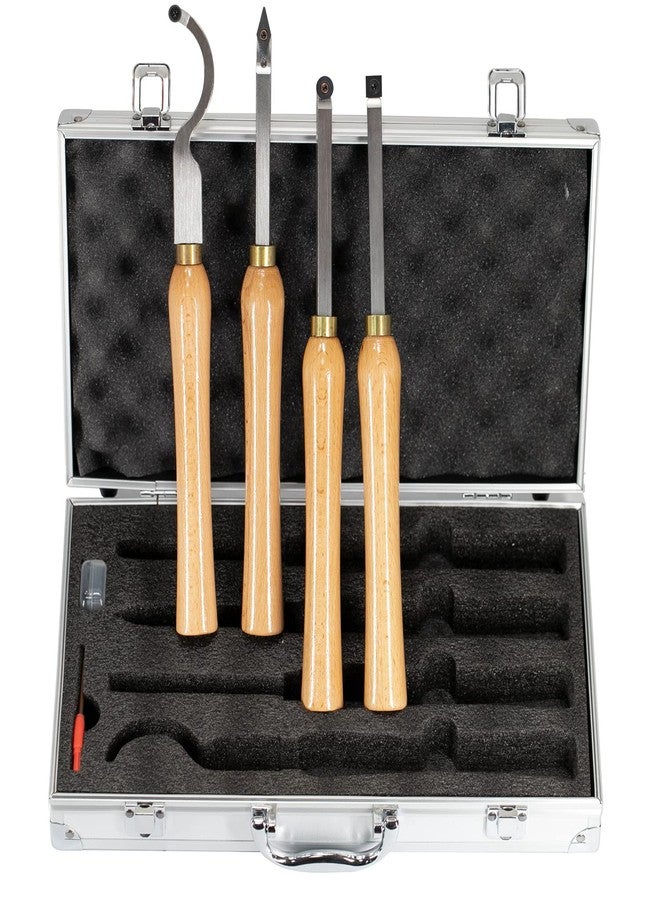 Asieg Tool 4pcs Mini Carbide Tipped Wood Lathe Turning tools Combo set Rougher Detailer Finisher Hollower with Wood Handle and Diamond Round Square Carbide Inserts - Image 3