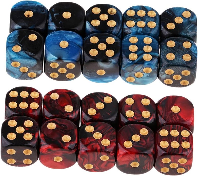 klarako Dice D6 Sets Speckled - 16mm Six Sided Die 20 Pack Of Dice - Image 1