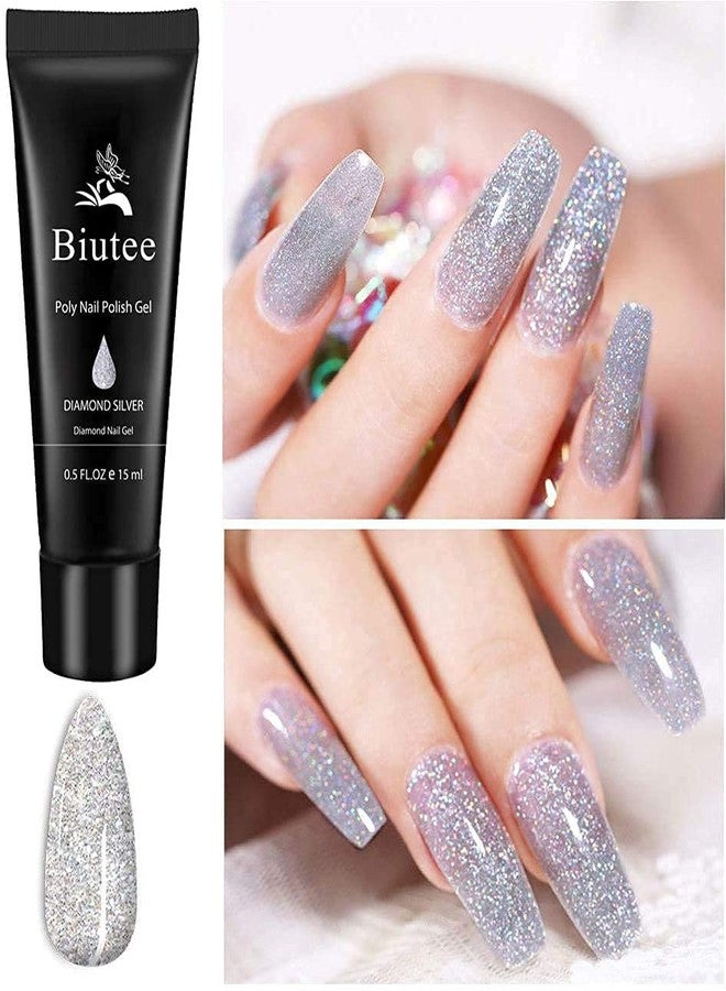 SEISSO Poly Extension Gel Set, 7 Colors Poly Nail Builder Gel Temperature Color Change Glitter Clear Pink Nail Extension Gel Enhancement Set for Manicure Starter DIY at Home - Image 3