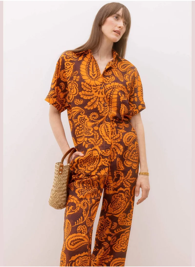 DeFacto Woman Woven Short Sleeve Shirt