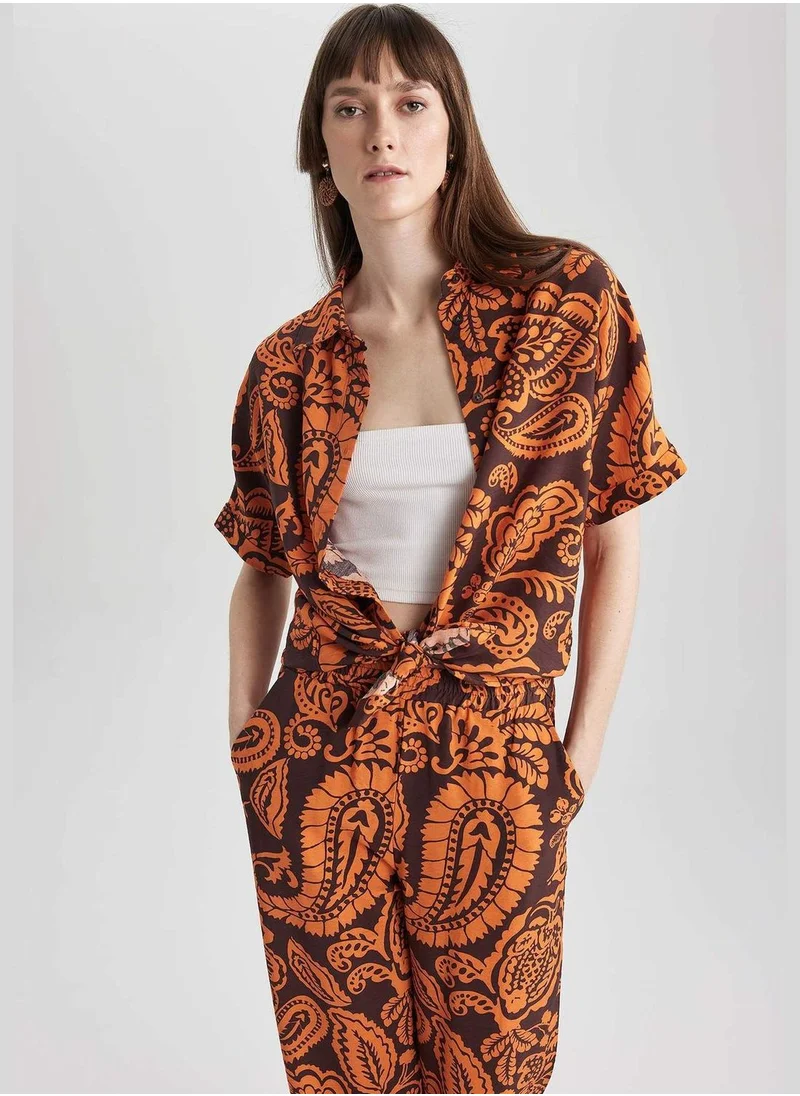 DeFacto Woman Woven Short Sleeve Shirt