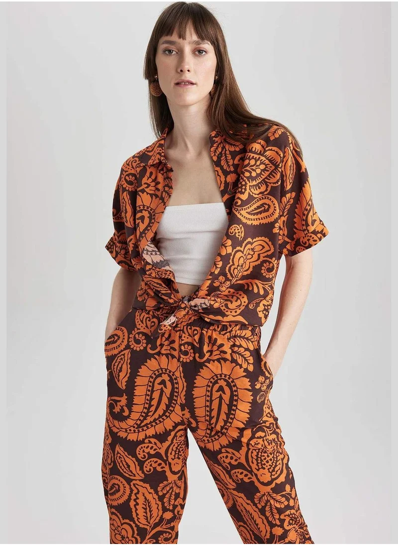 DeFacto Woman Woven Short Sleeve Shirt