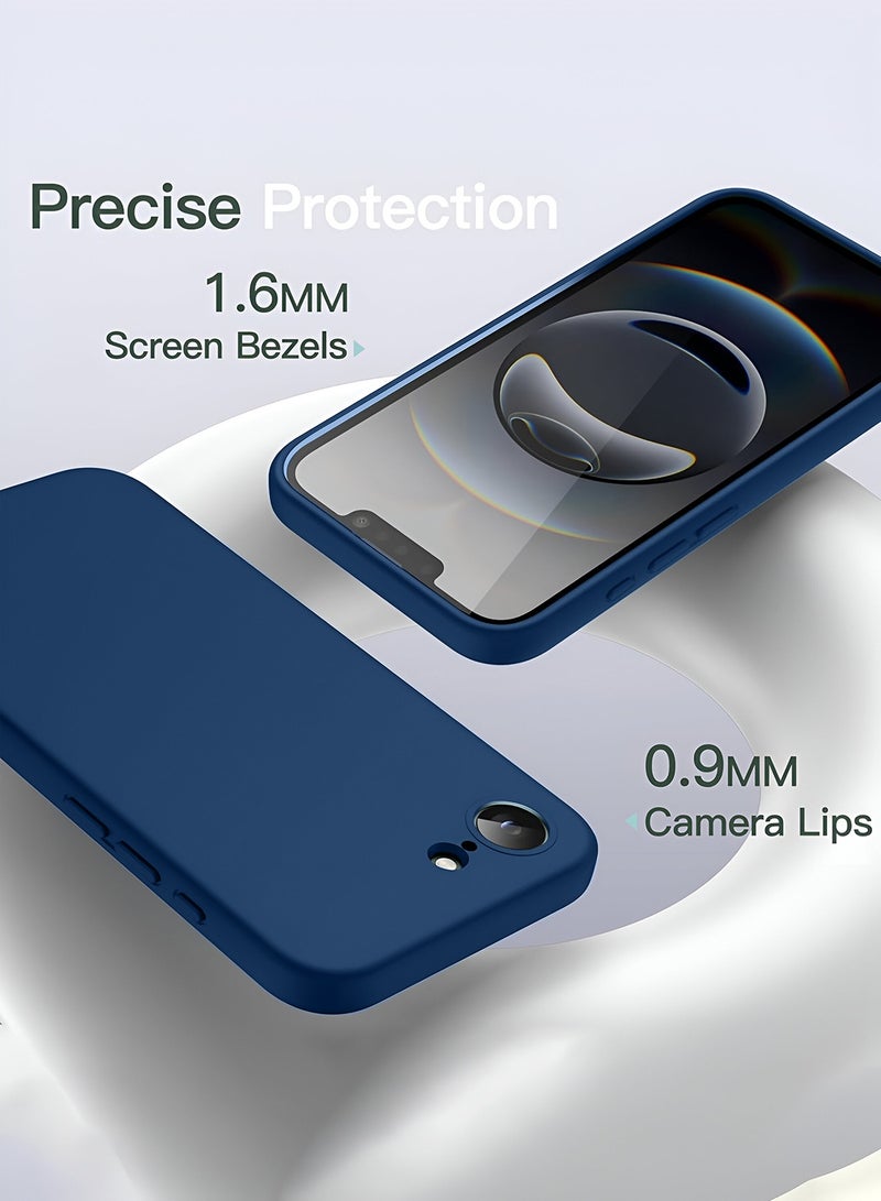 Wtech Apple iPhone 16e 5G 2025 Premium Soft Liquid Silicone Case Cover - Navy Blue - Image 4