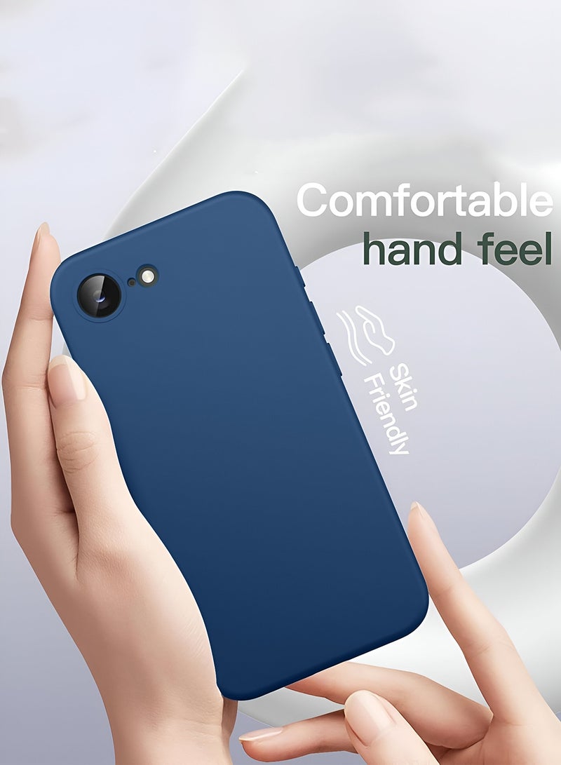 Wtech Apple iPhone 16e 5G 2025 Premium Soft Liquid Silicone Case Cover - Navy Blue - Image 2