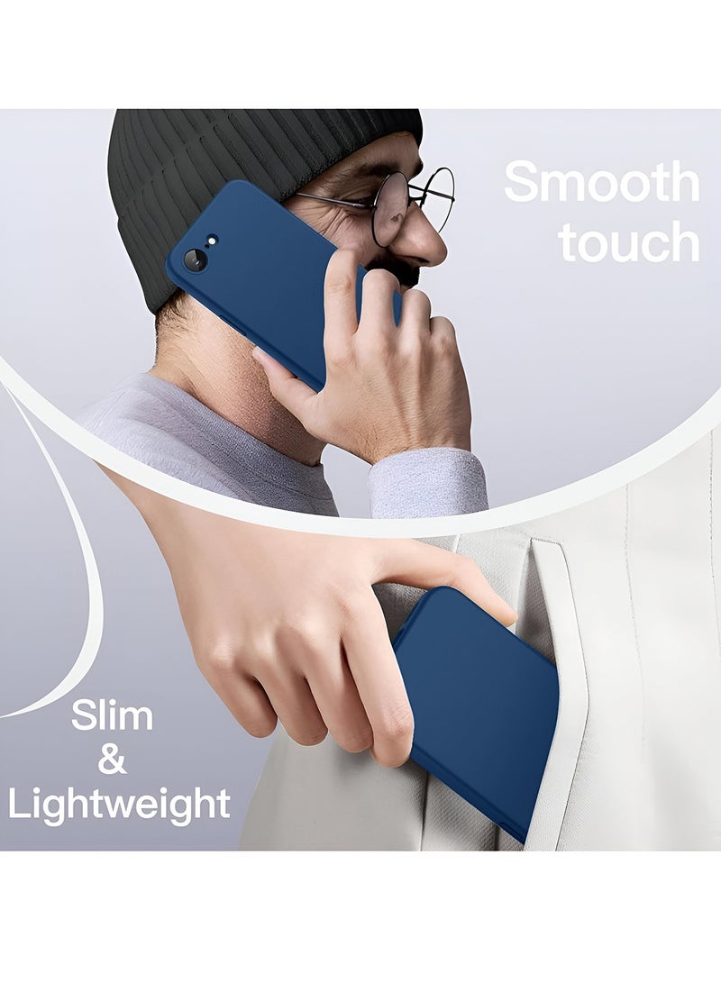 Wtech Apple iPhone 16e 5G 2025 Premium Soft Liquid Silicone Case Cover - Navy Blue - Image 5