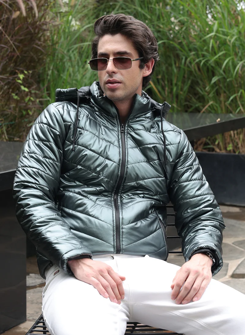 كامبوس سوترا جاكيت مبطن رجالي بياقة واقفة