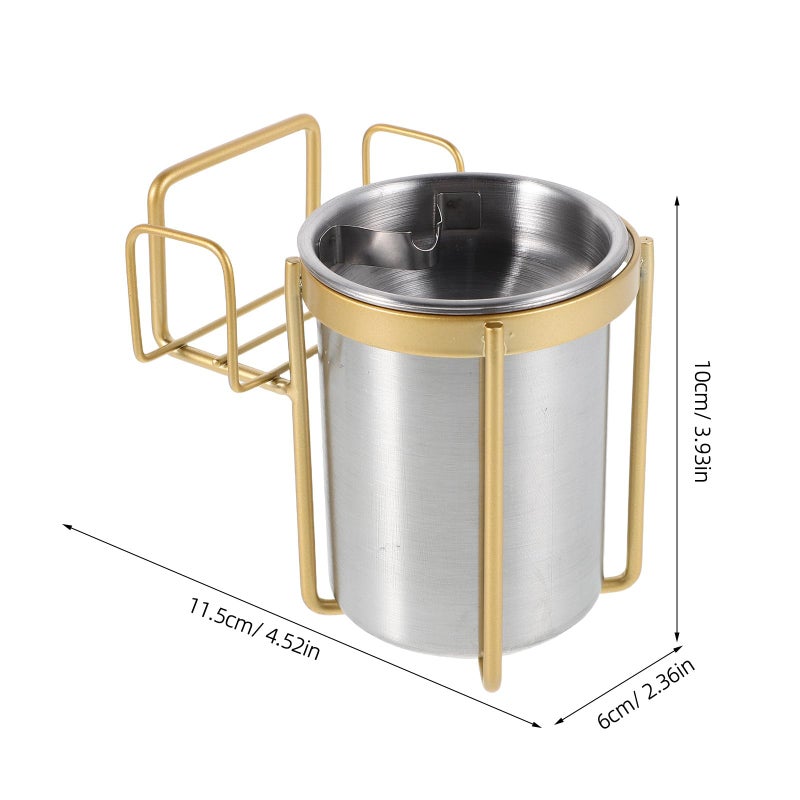Stainless Steel Wall Mounted Ashtray 2Pcs with Adhesive Pads for Bathroom Toilet - Image 3