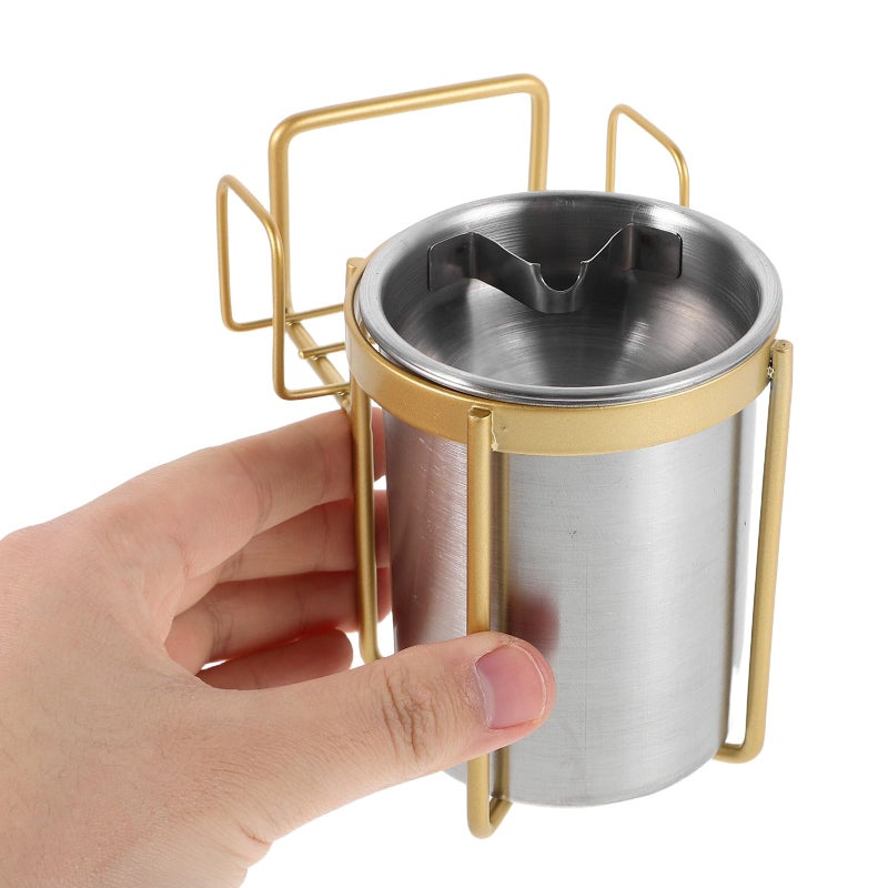 Stainless Steel Wall Mounted Ashtray 2Pcs with Adhesive Pads for Bathroom Toilet - Image 5