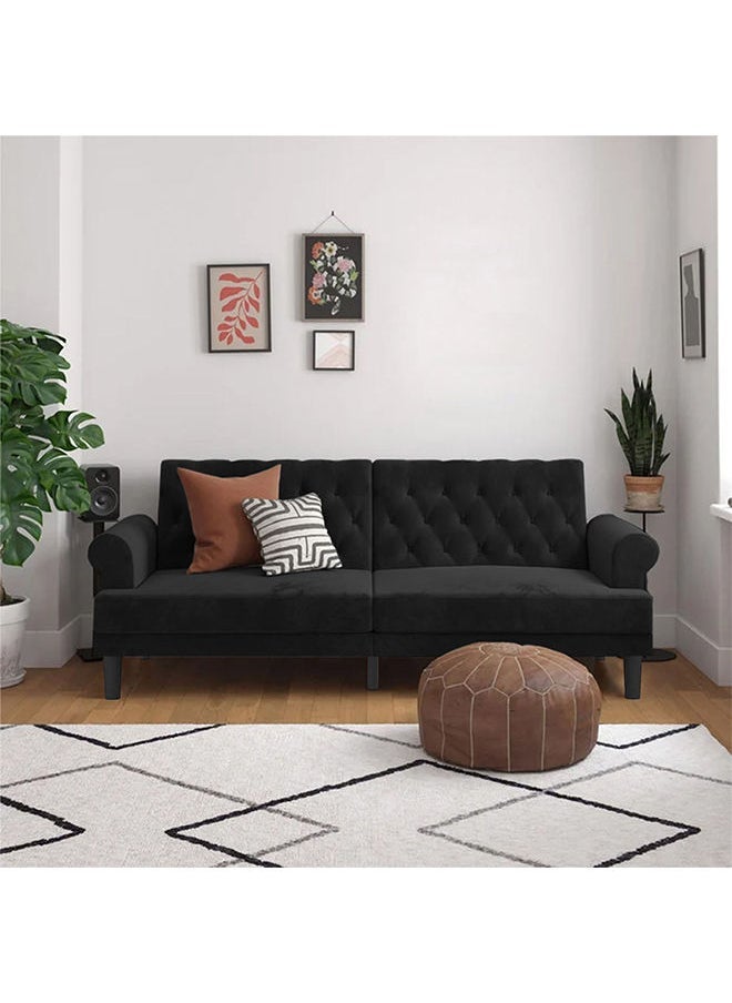 Soufa Dibaj Chocolate | 3-Seater Sofa Upholstered In Velvet 212x82x84 cm - Brown  - Image 1