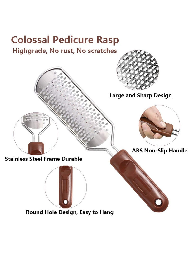 Excefore Pedicure File, Colossal Foot Rasp & Wood Handle Callus Shaver (10 Replacement Blade and 1 Foot File Heads), Pedicure Foot File Kit - Image 3