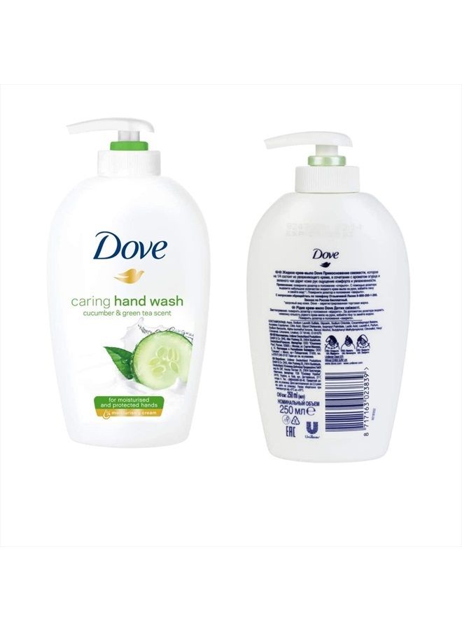 Dove Caring Hand Wash, Fresh Touch Cucumber & Green Tea, 8.45 Fl Oz (Pack of 6) - Image 2