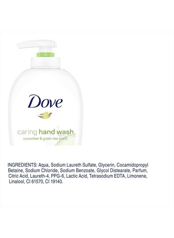 Dove Caring Hand Wash, Fresh Touch Cucumber & Green Tea, 8.45 Fl Oz (Pack of 6) - Image 3