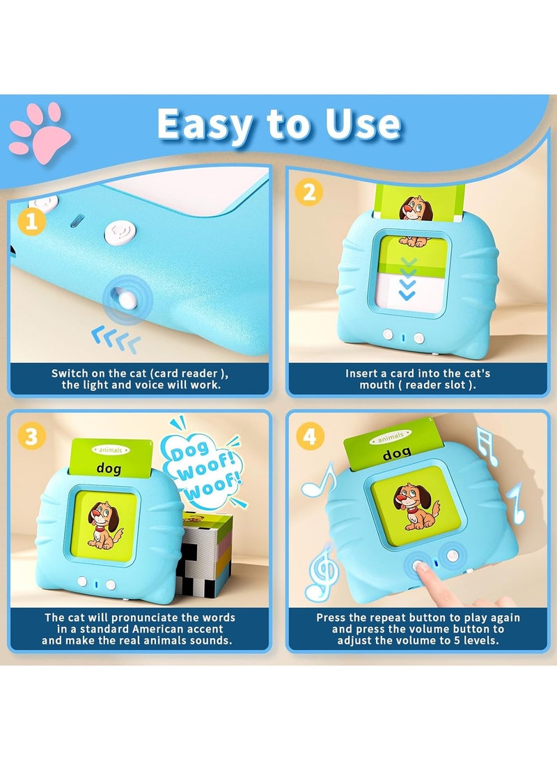 بطاقات تعليمية ناطقة للأطفال الصغار، مناسبة للأولاد والبنات من عمر 1-6 سنوات، ألعاب حسية لأطفال التوحد، ألعاب تعليمية لعلاج النطق بطريقة مونتيسوري، 248 بطاقة كلمات بصرية، هدية للأطفال - Image 2