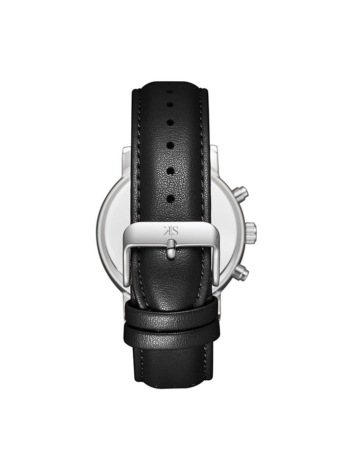 KENNETH SCOTT Men's Leather  Analog Watch K24119-SLBB - 44 mm  - Image 2